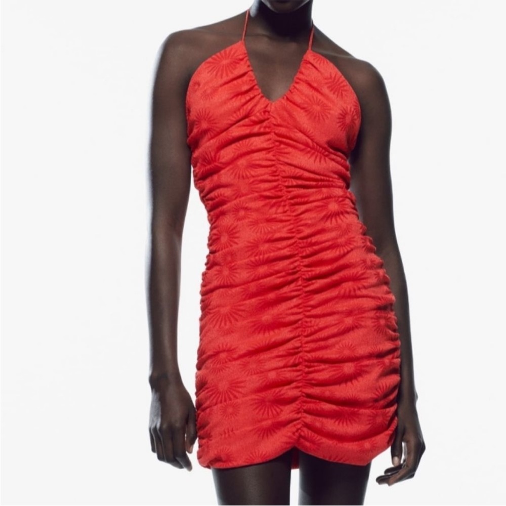 Zara Red Halter Dress